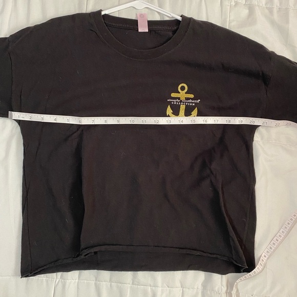 Simply Southern Shortie Anchor Tee in Black Size Large - Picture 6 of 7